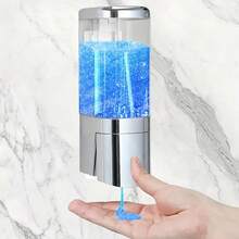 1 dozator de săpun manual, montat pe perete, din plastic, dozator de șampon și balsam fără plumb pentru dușul din baie de hotel - Nu necesită electricitate sau baterii