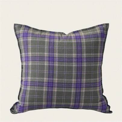 غطاء وسادة كلاسيكي مربع الشكل، غطاء وسادة زخرفية عتيقة، غطاء وسادة أريكة بطراز اسكتلندي، بطراز فرنسي، غطاء قابل للإزالة بسحاب (لا يشمل إدراج الوسادة)