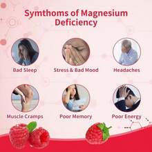 Magnesium Glycinate Gummies 1000mg - Sugar Free Magnesium Potassium Supplement With Vitamin D, B6, CoQ10 For Calm Mood &Amp; Sleep Support - 180 Mango Pineapple - Flavor NameF - View 3