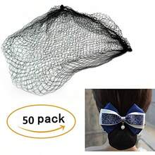 20" Lot Of Hairnets Invisible Elastic Edge Mesh 50cm Reusable Hair Nets (Light Brwon 10pcs)