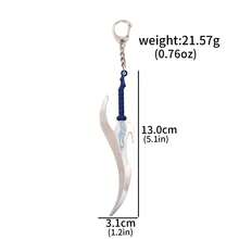 1 pezzo Portachiavi modello in metallo dell'arma Kasaka's Poison Knife del personaggio Sung Jin-Woo dell'anime Solo Leveling, regalo da collezione per gli amici fan