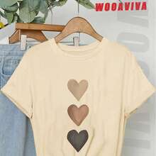 Women T-Shirts - 杏色 - 查看 3