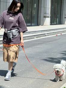 1 Stück multifunktionale Sporttasche für die Hüfte, geeignet für Laufen, Fitness, Gassigehen, Outdoor Hundeleine Halter, Leine nicht enthalten