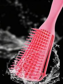 1 Pc Hair Detangler Brush For Afro/African Textured 3a To 4c Kinky, Wavy, Curly, Coily Hair: Gently Detangles Wet, Dry, Or Oiled Hair, Reduces Breakage & Exfoliates Scalp. For At-Home Or Salon Use By Men & Women With Natural, Thick, Long Textures For Beautiful Hair. - 彩色 - 查看 6