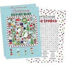 10Pcs Christmas Word Search, Fun Christmas Game, Printable Christmas Game, Christmas Family Game, Christmas Game Christmas Worksheet - Multicolor - View 6