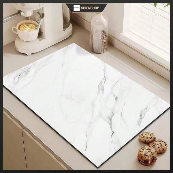 Kit Tapete escorredor de Louça em Microfibra Super absorvente 40X30CM Dobrável Aparador de Louça