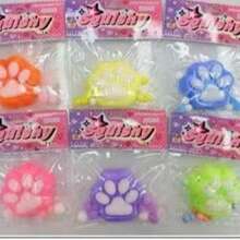 Brinquedos Squishy de Aperto Pata de Gato Kawaii Soft Squeeze com Bola para Alívio de Estresse e Presentes - Roxo - Visão 5