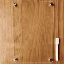 1pc Transparent Acrylic Magnetic Message Board Erasable Weekly Planner/To-Do List Fridge Magnet For Household And Office (+1 Whiteboard Marker) Best Gifts Birthday Graduation - Multicolor - View 14