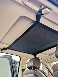 1 pieza Red de almacenamiento para techo de coche, bolsa organizadora de carga de doble capa ajustable, adecuada para camiones, campamentos, viajes por carretera, cochecitos