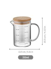 choxila 1pc High Borosilicate Glass Coffee Cup Measuring Cup Glass With Handle Graduated Cup Coffee Milk Juice Measuring Cup Transparent Glass Back To School - Coffee Measuring Cup - View 18