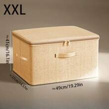 1 hộp đựng quần áo gấp gọn bằng vải, giỏ đựng đồ gia dụng cho tủ quần áo, quần áo, chăn, hộp đựng nhiều lớp có tay cầm (kích thước S có tay cầm ở 2 mặt, kích thước khác có tay cầm ở 3 mặt) - Nhiều màu - Xem 16