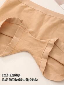女士无痕平角内裤，低腰弹力三角裤，性感内衣，米色短裤，舒适透气内裤，提臀运动三角裤，适合夏季搭配连衣裙 - 米色 - 查看 6