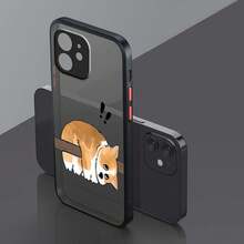 Patrón de arte de oso de dibujos animados compatible con Apple 16 15 14 13 12 XR XS Pro Plus funda protectora de TPU suave transparente mate - Colores mixtos - Ver 7