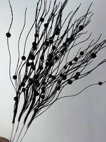 1支/4支/8支人造亮片花枝，带浆果，可爱仿真花家居装饰，适用于节日、婚礼、派对、桌面、卧室装饰、圣诞礼物、藤编DIY装饰配件、圣诞树和植物装饰、室内外圣诞装饰、房间装饰 - 黑色 - 查看 12