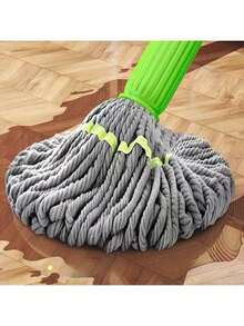 Wireless Self-Spinning Screwless Rotating Mop, With Durable Plastic/Metal Handle - No Electricity Required, Washable And Reusable Mop Head, Suitable For Cleaning Floors In Bedrooms, Bathrooms, Kitchens, Living Rooms, And Multi-Functional Surfaces | Modern Cleaning Tools | Strongly Effective In Removing Stains Christmas Stocking Fillers,Gifts,Funny Gifts,Ramadan,Personalised Gift,
