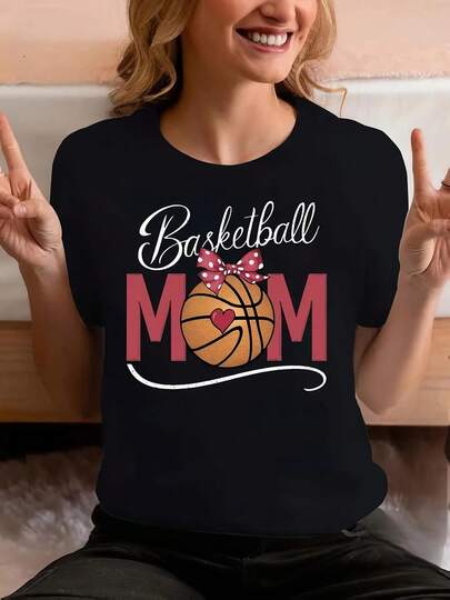 Women's 180g Black Cotton Crew Neck Short Sleeve Graphic Print T-Shirt - Stylish Baseball Theme Ice Cream Cone Design With Number 7 And Bat Detail, Perfect Casual Fit, Soft And Comfortable For Everyday Wear