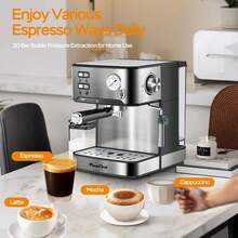Semi-Automatic Espresso Machines - US A Type Plug(110-127V) - View 7