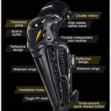 Set de Rodilleras y Coderas Ajustables para Motocicleta y Bicicleta: 1 Par de Rodilleras + 1 Par de Coderas de Tipo Reflexivo, Diseñadas Específicamente para Motociclistas, Carreras de Motocross y Ciclismo - 1 par de rodilleras + 1 par de coderas - Ver 8