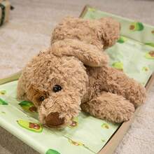 1个逼真毛绒海盗狗玩偶，柔软可爱的小狗玩偶，萌宠毛绒抱枕，儿童玩偶，沙发靠垫，生日/圣诞礼物 - 彩色 - 查看 3