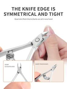 1pc Professional Stainless Steel Silver Nail, Toenail, Callus Trimmer - Nail Clipper & Callus Remover Tool For Nail And Toenail Care