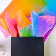 20 Sheets Red Purple Green Blue Gradient Tissue Paper Bulk,20"X 14",Gradient Tissue Paper For Gift Bags Crafts Baby Shower Birthday Weddings Thanksgiving Christmas (Color Random)