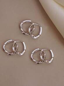 1/3 pares de pendientes de diseño de lujo de alta gama con círculos geométricos retorcidos, de temperamento simple y elegante, adecuados para el uso diario, vacaciones, parejas, Halloween, San Valentín, Año Nuevo, el mejor regalo para amigos