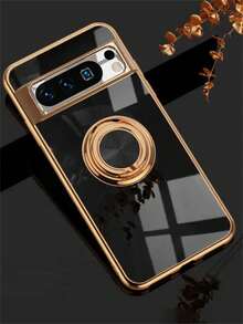 Funda de teléfono a prueba de golpes con anillo de silicona chapada en metal compatible con 10 9a 9 Pro XL 9 Pro 9 8A 8 Pro 8 7A 7 Pro 7