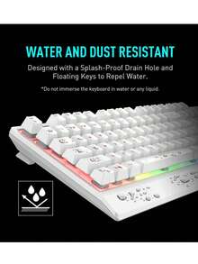 MSI Vigor GK30 Gaming Keyboard & GM11 Gaming Mouse Combo - Mechanical Membrane Switches, 6-Zone RGB, Water Repellent & Splash-Proof, 5000 DPI - White - 白色 - 查看 3