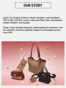 Coach 女士大号拉链手提包，休闲单肩包，优雅皮革单肩包，购物/旅行/工作/上学手拿包，CBT20 IMXHE