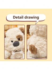 Gillinini 33cm/12.99in Cute Cartoon Spotted Dog Plush Pillow Case, Comfort Sleep Toy Decor, Holiday Gift - White - View 4