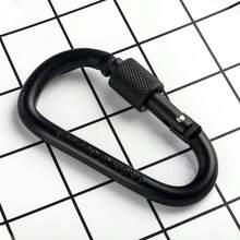 1/5 Peças Cores Aleatórias Mosquetão em Forma de D com Trava para Camping, Caminhada e Aventuras ao Ar Livre - 8cm de Alumínio com Design Elegante de Argola em D
