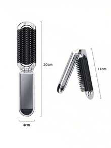 SGIAWETA-X Milania 1pc Foldable Comb - Color, Portable With Built-In Mirror,Hair Brush,Comb,Hair Tools,Hair Products And Accessories Barber Salon Beauty Travel Essentials,Back To School,Travel Holiday Essentials,Hair Accessories Women-Birthdaygift - Bạc - Xem 9