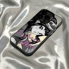 Funda trasera mate a prueba de golpes para iPhone 16 15 14 13 12 Pro Max X XR XS MAX 8 33 Plus con diseño de chica de mezclilla de anime de dibujos animados - Mezcla de colores - Ver 1