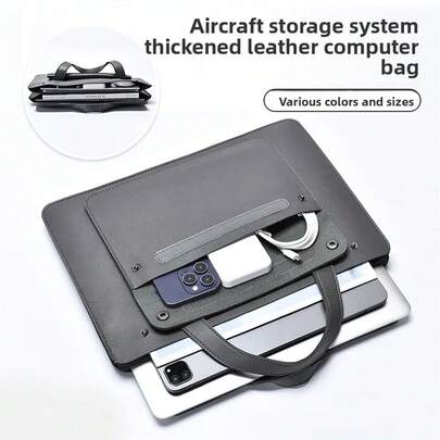适用于MacBook NEO Air 13 Pro 14 16英寸惠普13/14/15/16英寸笔记本电脑的PU笔记本电脑包，简约内衬电脑套