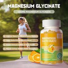 Magnesium Glycinate Gummies 1000mg - Sugar Free Magnesium Potassium Supplement With Vitamin D, B6, CoQ10 For Calm Mood &Amp; Sleep Support - 180 Mango Pineapple - Flavor NameE - 查看 7