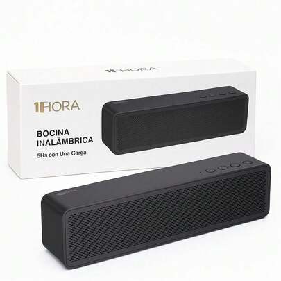 Bocina inalámbrica portátil bluetooth barra excelente sonido 1 hora de carga BOC250 auxiliar microSD USB altavoz recargable diseño compacto salida de audio robusta controles integrados ideal para fiestas interiores exteriores soporte multimedia y llamadas manos libres