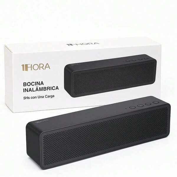 Bocina inalámbrica portátil bluetooth barra excelente sonido 1 hora de carga BOC250 auxiliar microSD USB altavoz recargable diseño compacto salida de audio robusta controles integrados ideal para fiestas interiores exteriores soporte multimedia y llamadas manos libres