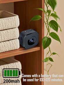 200mAh Mini kabellose WLAN Sicherheitskamera mit Nachtsicht, Nanny/Haustier/Baby Monitor für Zuhause, Tür, Zimmer, Smart Home Gerät, WLAN erforderlich