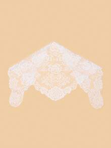 1pc Paisley Pattern Boho Polyester Chiffon Lace Trim Fashion Scarf, Versatile Sun Shawl, Suitable For All Seasons