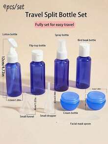 11 pièces/set Ensemble de bouteilles de voyage rechargeables pour cosmétiques, contenants vides pour liquides. Bouteilles de voyage rechargeables, étanches, pressables, d'une capacité de 60 ml. Essentiels pour le shampoing, le revitalisant, la lotion corporelle, le gel douche. Sous-emballage pour la décoration de la maison, du salon, de la chambre à coucher, de la salle de bain. Accessoires pour les voyages, les mariages, les fêtes, les anniversaires, les cadeaux pour maman, papa, amis. Nouvel an, accessoires, cadeaux amusants, essentiels de voyage