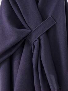 1pc Women's Fashionable Buckle Decor Shawl Collar Travel Jacket For Dress