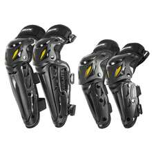 Set de Rodilleras y Coderas Ajustables para Motocicleta y Bicicleta: 1 Par de Rodilleras + 1 Par de Coderas de Tipo Reflexivo, Diseñadas Específicamente para Motociclistas, Carreras de Motocross y Ciclismo - 1 par de rodilleras + 1 par de coderas - Ver 10