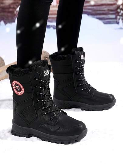بوت ثلج نسائية كبيرة الحجم ذات قمة عالية متعددة الاستخدامات، دافئة ومبطنة حراريًا، بوت نسائية للتنزه في الهواء الطلق مضادة للانزلاق، بوت غربية نسائية، بوت نسائية، بوت نسائية ذات قمة عالية، بوت نسائية طويلة مضادة للانزلاق، بوت نسائية سميكة مبطنة حراريًا، بوت نسائية طويلة دافئة، بوت ثلج نسائية أنيقة ودافئة، بوت تنزه شتوية نسائية في الهواء الطلق، بوت سوداء نسائية مبطنة حراريًا