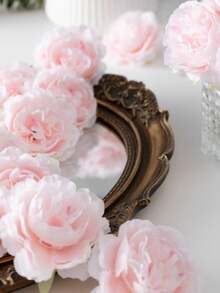 6/12/30pcs Artificial Peony Flower Wedding Party Decoration, Cake Decoration, Home Living Room Table Centerpiece, Fake Plants, Autumn Decoration, Room, Desk, Garden Decoration, Christmas Decoration, Room Decoration Supplies, Valentine's Day Gifts, Birthday Gifts, Graduation Gifts