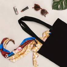 1pc Welcome To Fabulous Las Vegas Canvas Tote Bag - Vibrant Printed Design, Reusable Multifunctional Shoulder Shopping Bag, No-Closure Fashion Backpack For Everyday Use, Travel Bag