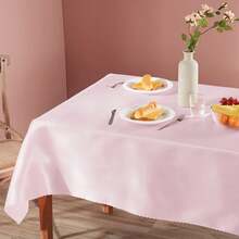 Tablecloth, Luxury Jacquard Design Red Table Cloth 147X259CM", Wrinkle Free Satin Polyester Table Cover For Dinner Party Banquet Holiday 1pc - Pink - View 7