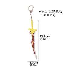 1 pezzo Portachiavi modello in metallo dell'arma Kasaka's Poison Knife del personaggio Sung Jin-Woo dell'anime Solo Leveling, regalo da collezione per gli amici fan