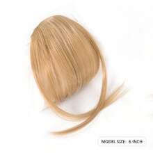 6-Inch Synthetic Hairpin Bangs Brown Invisible Front Bangs Clip Air Bangs Natural Black Wig Girl Bangs - Black - View 16