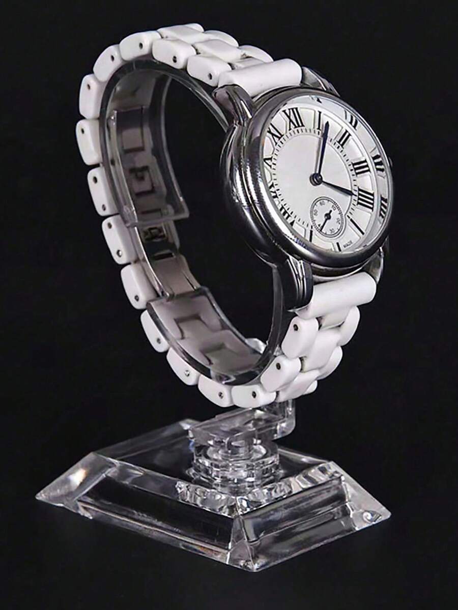 1个手表展示架，透明支架。可在柜台上展示高端手表、手镯、珠宝和配饰。 - 彩色 - 查看 1