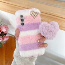 可爱毛绒心形手机壳适用于 16 Pro Max、11/12/13/14/15/16 Pro Max、Galaxy S25/S22/23/24+ UA04/A05/A14/A15/A24/A25/A34/A54S、OPPO、VIVO、Redmi 13C+、Redmi NOTE 14/13C/12/11 PRO、Enjoy/Honor 手机 - 紫色 - 查看 5